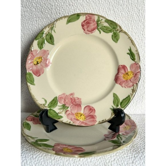 Vintage Franciscan T.V. Screen Dinnerware 2 Luncheon Plates c1961-1962 VGUC - Picture 10 of 12